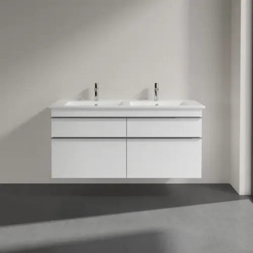 Villeroy & Boch Venticello Тумба под раковину, 4 выдвижных ящика, 1253 x 590 x 502 mm, Glossy White / Glossy White A93001DH