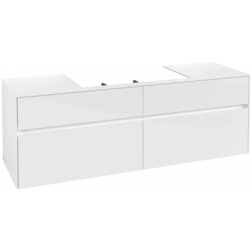 Villeroy & Boch Collaro Тумба под раковину, 4 выдвижных ящика, 1600 x 548 x 500 mm, Glossy White / Glossy White C02800DH