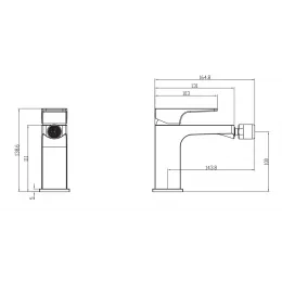 Villeroy Boch Architectura Square TVB12500100061 Смеситель для биде однорычажный хром
