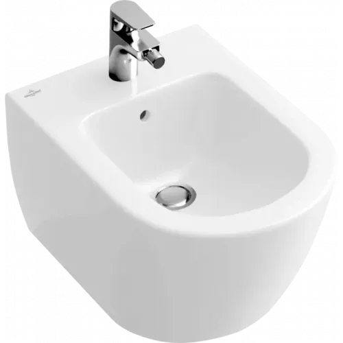 Villeroy & Boch Subway 2.0 Биде, настенный, 375 x 565 mm, Альпийский белый CeramicPlus 540000R1