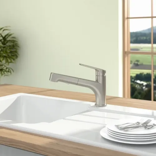 Villeroy & Boch Junis Shower Однорычажный смеситель для мойки Однорычажный смеситель для мойки, выкл Нержавеющая сталь, Сплошная нержавеющая сталь 928100LC
