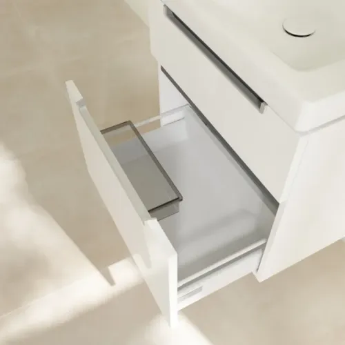 Villeroy & Boch Subway 2.0 Тумба под раковину, 2 выдвижных ящика, 587 x 590 x 454 mm, Glossy White A90900DH
