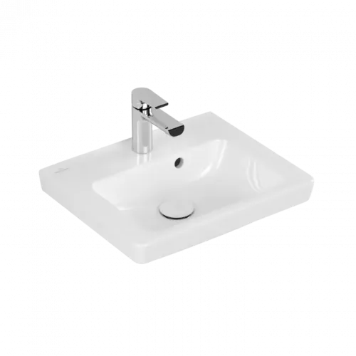 Villeroy & Boch Subway 2.0 Раковина компактная, 500 x 400 x 140 mm, Альпийский белый CeramicPlus, с переливом, шлифованный 73155GR1