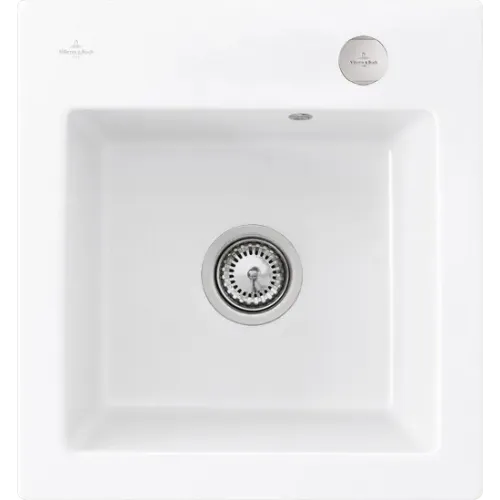 Villeroy & Boch Subway 45 XS Мойка, включая Комплект слива с эксцентриком, выкл Керамика, 475 x 510 mm, Snow White CeramicPlus 678102KG