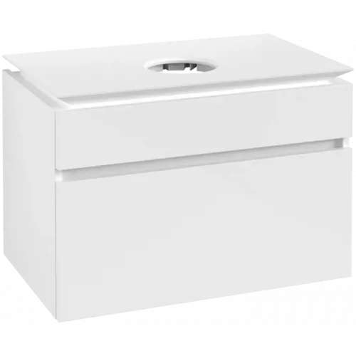 Villeroy & Boch Legato Тумба под раковину, 2 выдвижных ящика, 800 x 550 x 500 mm, Glossy White / Glossy White B57000DH