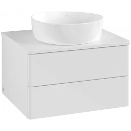 Villeroy & Boch Antao Тумба под раковину, 2 выдвижных ящика, 600 x 360 x 500 mm, лицевая поверхность без текстурированной отделки, Glossy White Lacquer / Glossy White Lacquer K18010GF