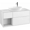 Villeroy & Boch Finion Тумба под раковину, с подсветкой, 3 выдвижных ящика, 1200 x 603 x 501 mm, Glossy White Lacquer / Glossy White Lacquer G941GFGF