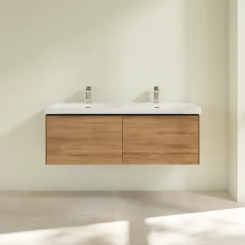 Villeroy & Boch Subway 3.0 Тумба под раковину, 2 выдвижных ящика, 1272 x 429 x 478 mm, Oak Kansas C56701RH