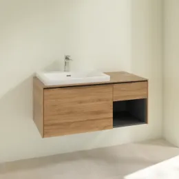 Villeroy & Boch Subway 3.0 Тумба под раковину, 2 выдвижных ящика, 1001 x 423 x 516 mm, Oak Kansas / Oak Kansas C57201RH