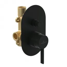 Смеситель Villeroy & Boch Dawn TVS106004000K5 для ванны с душем, черный матовый TVS106004000K5