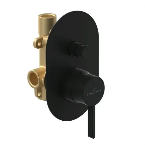 Смеситель Villeroy & Boch Dawn TVS106004000K5 для ванны с душем, черный матовый TVS106004000K5