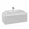Villeroy & Boch Legato Тумба под раковину, с подсветкой, 1 выдвижной ящик, 1000 x 380 x 500 mm, Glossy White / Glossy White B694L0DH