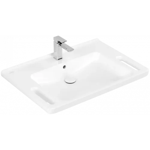 Villeroy & Boch ViCare Pаковина ViCare, 800 x 550 x 180 mm, Альпийский белый, с переливом 4A688001