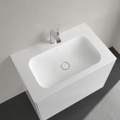 Villeroy & Boch Finion Pаковина для установки на тумбу, 800 x 500 x 160 mm, Stone White CeramicPlus, без перелива, нешлифованный 416481RW