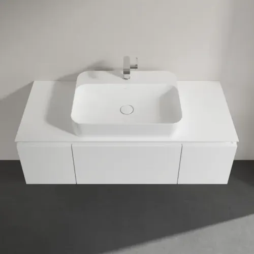 Villeroy & Boch Legato Тумба под раковину, 3 выдвижных ящика, 1200 x 380 x 500 mm, Glossy White / Glossy White B75700DH