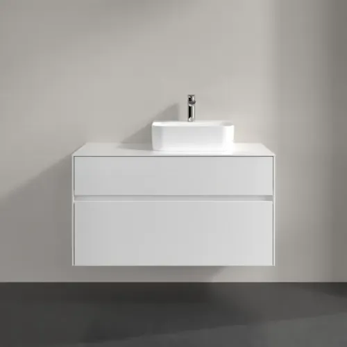 Villeroy & Boch Collaro Тумба под раковину, 2 выдвижных ящика, 1000 x 548 x 500 mm, Glossy White / Glossy White C09600DH