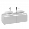 Villeroy & Boch Legato Тумба под раковину, с подсветкой, 2 выдвижных ящика, 1200 x 380 x 500 mm, Glossy White / Glossy White B583L0DH