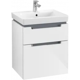 Villeroy & Boch Subway 2.0 Тумба под раковину, 2 выдвижных ящика, 537 x 590 x 423 mm, Glossy White A90810DH