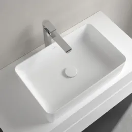 Villeroy & Boch Collaro Раковина для установки на столешницу, 560 x 360 x 145 mm, Stone White CeramicPlus, без перелива 4A2056RW