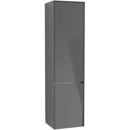 Villeroy & Boch Collaro Шкаф-пенал, 2 двери, 404 x 1538 x 349 mm, Glossy Grey / Glossy Grey C03300FP