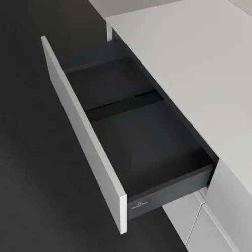 Villeroy & Boch Collaro Тумба под раковину, с подсветкой, 4 выдвижных ящика, 1400 x 548 x 500 mm, Glossy White / Glossy White C102B0DH