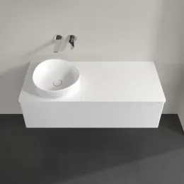 Villeroy & Boch Antao Тумба под раковину, с подсветкой, 2 выдвижных ящика, 1200 x 360 x 500 mm, лицевая поверхность без текстурированной отделки, Glossy White Lacquer / Glossy White Lacquer L22010GF