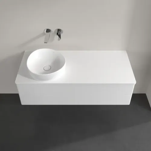 Villeroy & Boch Antao Тумба под раковину, с подсветкой, 2 выдвижных ящика, 1200 x 360 x 500 mm, лицевая поверхность без текстурированной отделки, Glossy White Lacquer / Glossy White Lacquer L22010GF