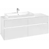 Villeroy & Boch Collaro Тумба под раковину, с подсветкой, 4 выдвижных ящика, 1400 x 548 x 500 mm, Glossy White / Glossy White C089B0DH