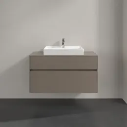 Villeroy & Boch Collaro Тумба под раковину, 2 выдвижных ящика, 1000 x 548 x 500 mm, Truffle Grey / Truffle Grey C01900VG