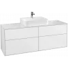 Villeroy & Boch Finion Тумба под раковину, 4 выдвижных ящика, 1600 x 603 x 501 mm, Glossy White Lacquer F19100GF