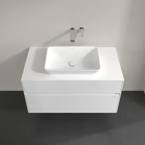 Villeroy & Boch Collaro Тумба под раковину, с подсветкой, 2 выдвижных ящика, 1000 x 548 x 500 mm, Glossy White / Glossy White C109B0DH