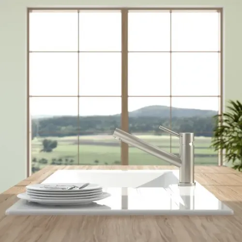 Villeroy & Boch Como Window Однорычажный смеситель для мойки Однорычажный смеситель для мойки, выкл Нержавеющая сталь, Сплошная нержавеющая сталь 925700LC