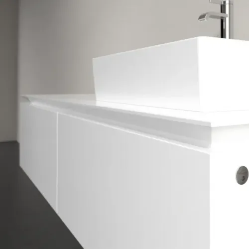 Villeroy & Boch Legato Тумба под раковину, с подсветкой, 2 выдвижных ящика, 1400 x 380 x 500 mm, Glossy White / Glossy White B615L0DH