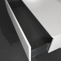 Villeroy & Boch Antao Тумба под раковину, с подсветкой, 1 выдвижной ящик, 1200 x 360 x 500 mm, лицевая поверхность без текстурированной отделки, Glossy White Lacquer / Glossy White Lacquer L33010GF