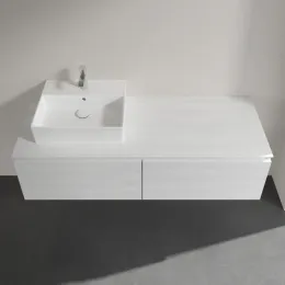 Villeroy & Boch Legato Тумба под раковину, 2 выдвижных ящика, 1400 x 380 x 500 mm, White Wood / White Wood B61300E8