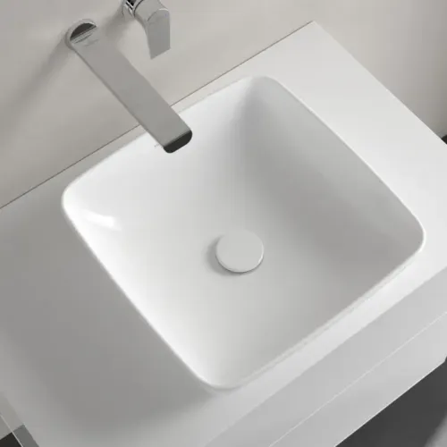 Villeroy & Boch Artis Раковина для установки на столешницу, 410 x 410 x 130 mm, Альпийский белый CeramicPlus, без перелива 417841R1