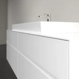 Villeroy & Boch Collaro Тумба под раковину, с подсветкой, 4 выдвижных ящика, 1600 x 548 x 500 mm, Glossy White / Glossy White C031B0DH