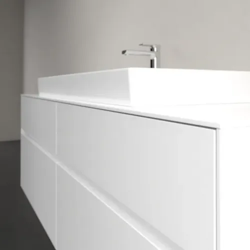 Villeroy & Boch Collaro Тумба под раковину, с подсветкой, 4 выдвижных ящика, 1600 x 548 x 500 mm, Glossy White / Glossy White C031B0DH