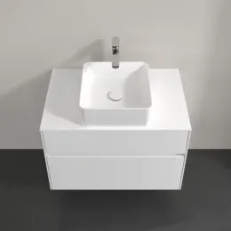 Villeroy & Boch Collaro Тумба под раковину, с подсветкой, 2 выдвижных ящика, 800 x 548 x 500 mm, Glossy White / Glossy White C037B0DH