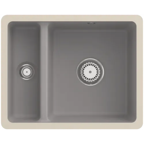 Villeroy & Boch Subway 60 XU Мойка под столешницу, включая Комплект слива с ручным управлением, выкл Керамика, 545 x 440 mm, Fossil CeramicPlus 675801KD