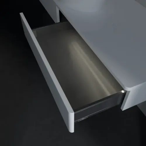 Villeroy & Boch Antao Тумба под раковину, с подсветкой, 2 выдвижных ящика, 1600 x 190 x 500 mm, лицевая поверхность без текстурированной отделки, Glossy White Lacquer / Glossy White Lacquer L14010GF