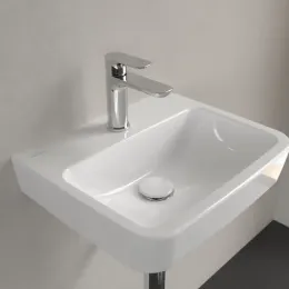 Villeroy & Boch O.novo Раковина компактная, 450 x 370 x 160 mm, Альпийский белый, без перелива, задняя сторона и нижняя сторона шлифованные 43444L01