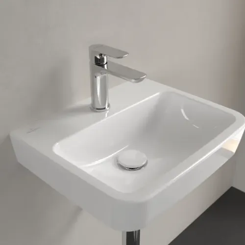 Villeroy & Boch O.novo Раковина компактная, 450 x 370 x 160 mm, Альпийский белый, без перелива, задняя сторона и нижняя сторона шлифованные 43444L01