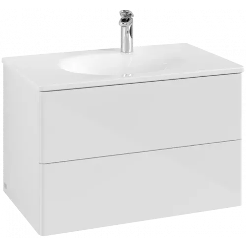 Villeroy & Boch Antao Тумба под раковину, с подсветкой, 2 выдвижных ящика, 788 x 504 x 496 mm, лицевая поверхность без текстурированной отделки, Glossy White Lacquer L04000GF