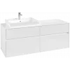 Villeroy & Boch Collaro Тумба под раковину, 4 выдвижных ящика, 1400 x 548 x 500 mm, Glossy White / Glossy White C08500DH