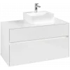 Villeroy & Boch Collaro Тумба под раковину, с подсветкой, 2 выдвижных ящика, 1000 x 548 x 500 mm, Glossy White / Glossy White C096B0DH