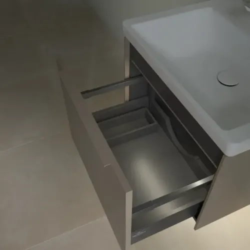 Villeroy & Boch Subway 3.0 Тумба под раковину, с подсветкой, 1 выдвижной ящик, 572 x 429 x 478 mm, Taupe C577L2VM