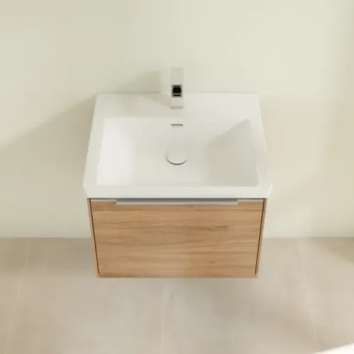 Villeroy & Boch Subway 3.0 Тумба под раковину, с подсветкой, 1 выдвижной ящик, 572 x 429 x 478 mm, Oak Kansas C577L0RH