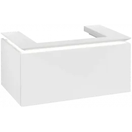 Villeroy & Boch Legato Тумба под раковину, с подсветкой, 1 выдвижной ящик, 800 x 380 x 500 mm, Glossy White / Glossy White B678L0DH