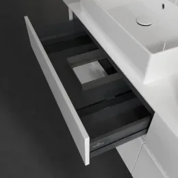 Villeroy & Boch Collaro Тумба под раковину, с подсветкой, 4 выдвижных ящика, 1600 x 548 x 500 mm, Glossy White / Glossy White C137B0DH